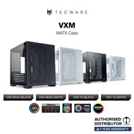 TECWARE VXM TG / EVO / Mesh Dual Chamber MATX Case, Tool-less Panel Design, Black &amp; White