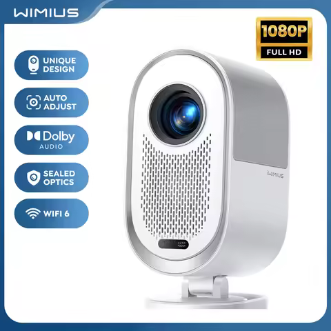 Wimius 4K Projector IWIMIUS 1080P Full HD 30000 Lumens Auto Focus/Keystone WIFI 6 Support Dolby Port