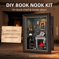 ASLOWSNAIL DIY Book Nook Kit 3D DIY Dollhouse Miniature House 3D Puzzle Model House Bookends-mini Bo