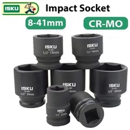 MATA ISKU Impact Socket 1/2'' Short Impact Socket Bit Wrench 8-41mm Impact Sock/ Socket Spanner Driv