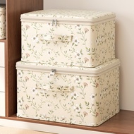 Large Capacity Printed Oxford Fabric Storage Box with Lid, Foldable Storage Box for Home Wardrobes,