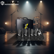 GMark G7S 7-Piece Wired Drum Mic Kit Dynamic for Kick, Bass, Tom, Drums, Vocal, Band, DJ, Stage, Liv