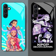 KPop Demon Hunters 09 Glass Phone Case For Samsung Galaxy A55 A54 A35 A36 A14 A53 A15 A34 A25 A06 A0