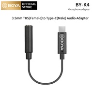 BOYA BY-K4 3.5มม. หญิง TRS ชาย Type-C Adapter Cable (6M) สำหรับ Samsung Android Smartphone