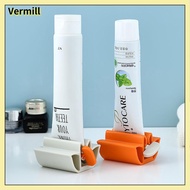 VERMILL อุปกรณ์ทำความสะอาดฟัน ใช้ซ้ำได้ พลาสติก ที่วางขาตั้ง ที่ใส่แปรงสีฟัน ที่บีบยาสีฟัน ท่อกลิ้ง