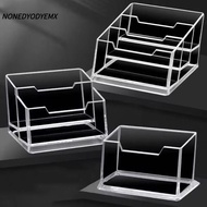 NONEDYODYEMX 1Pcs Business Card Box, 1/2/3 Grids  Transparent Bussiness Card Holder, Acrylic Plastic