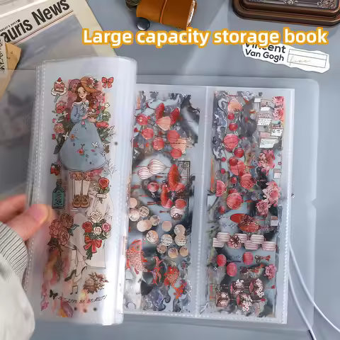 26 Pages/50 Pages/book Large Capacity Transparent Sticker Storage Book Creative DIY Journal Material
