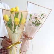 [Transparent Flower Packaging Bag] Packaging Bag Single Bouquet Packaging Bag Transparent Waterproof