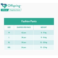 ﹉✘✜Offspring Fashion Diaper Pants 7-pack Bundle (Design: Skye) - superior absorbency ultra soft, day &amp; night pants with