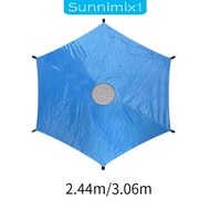 [Sunnimix1] Trampoline Shade Cover Trampoline Sun Protection Cover Oxford Cloth Blue Trampoline Awning for Outdoor Sports Accessories