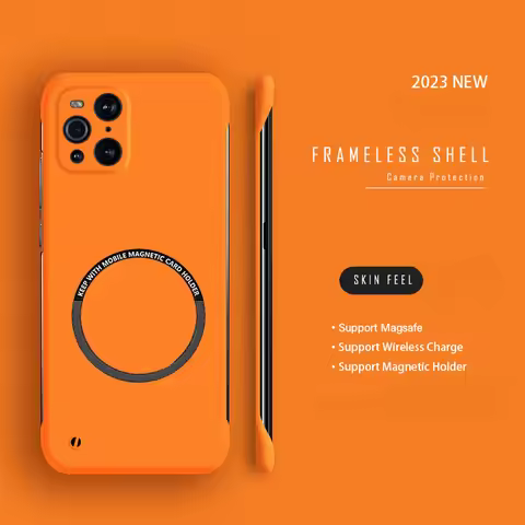 Hard PC Frameless Magnetic Phone Case For Oppo Find X6 X5 Pro X3 Lite Neo Reno 5 6 8 9 Pro Plus Mags