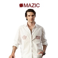 MAZIC - Unisex Long Sleeve Slimfit Shirt Typography Elegant Design SMID0001