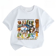 【220G 100%Cotton T-shirt】NELLY Baju Budak Lelaki Anomali Tung Tung Sahur Unisex Short Sleeve Tshirt