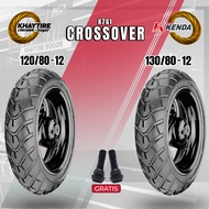 Pair of KENDA K761 Motorcycle Tires 120/80 & 130/80 Ring 12 Tubeless