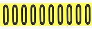 Brady 3440-O 2-1/4" Height, 7/8" Width, B-498 Repositionable Coated Vinyl Cloth, Black On Yellow Col