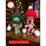 Sonny Angel Smiski Doll Knitted Christmas Bonnet Binnie Hat ( Pls. Read Description )