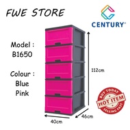 Century 5 Tier Plastic Drawer / Cabinet / Storage Cabinet B1650