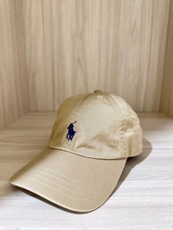 美國正品 Ralph Lauren Polo Cap 卡其色 老帽 刺繡 小馬 遮陽帽 棒球帽  帽子