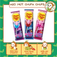 Combo of 5 Chupa Chups Lollipops with Big Babol Blowing Gum Inside Cola, Blueberry, Strawberry Flavo
