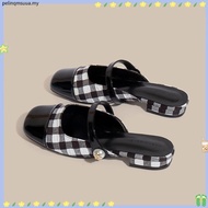 [Ready Stock] 2023 New Style CNK Small Fragrance Baotou Lazy Shoes Flat Bottom Versatile Color Match