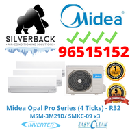 MIDEA OPAL PRO SERIES (4 TICKS) SYSTEM 3 AIRCON WITH INSTALLATION