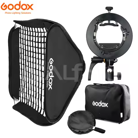 Godox S2 Speedlite Bracket Honeycomb Grid Softbox S-Type Bowens Flash Holder Mount fr Godox V1 V860I
