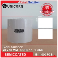 Semicoat Barcode Label Sticker 70x50mm / 70x50 mm / 70 x 50 mm / 7x5CM