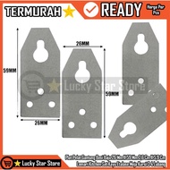 GANTUNGAN Thick Thin Picture Frame Hanging Plate Oval Steel Frame Shelf 26 mm x 59 mm 2.6 cm x 5.7 c