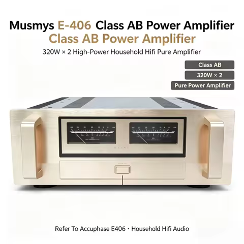 Musmys E-406 Class AB 320W*2 High Power Amplifier Refer To Accuphase E406 Household Hifi Pure Power 