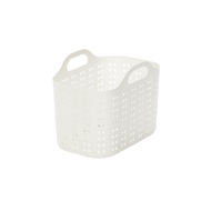 [特價]【日本squ+】Volca日製隙縫型手提洗衣籃-M-4色可選白