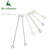 St.kunkka 50pcs/lot 15 20 25 30 45mm Metal Steel Double Earrings Connecting Eye Pin Earrings Ear Connecting Rod For DIY Jewelry Pins Making Handcraft Supplies