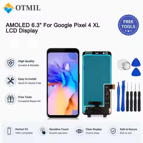 AMOLED 6.3" Original For Google Pixel 4 XL LCD Display Touch Screen Digitizer Assembly Replacement L
