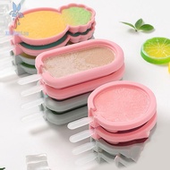 (XJ-sg)Comes with lid and stick  Homemade DIY popsicle, popsicle, ice cream silicone mold, ice making grid mold with lid