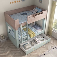 （包送貨free delivery）儿童床 带储物 雙層床 Bunk bed 書枱衣櫃一體床 高架床 上床下書枱 多功能床架 床 兒童床 children's bed 3尺床 single bed  
