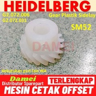 MESIN SM52 Gear Sidelay G2.072.006 Heidelberg Gear Plastic G2.072.031 Offset Printing Machine Spare 