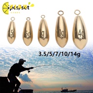 XIANS 5pcs Brass Split Round Shot Additional Weight Sinker