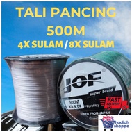 MALAYSIA STOCK  500m 4 & 8 Strands PE JOF Fishing Line SUPER Braidded Tali Pancing Benang Mancing Ji