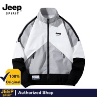 Jeep Spirit Scoop Collar Sports Jacket Mens Casual Jacket Casual Jacket Light Zipper Jacket