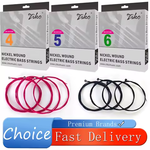 ZIKO Electric Bass Strings 4/5/6 String Bass Carbon Steel Hexagonal Alloy Beginner Professional Prac