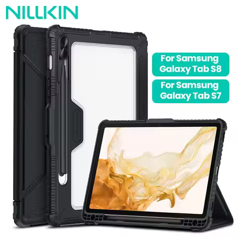 Nillkin For Samsung Galaxy Tab S8 5G Magnetic Case Camera Protection Folding Cover With Pen Holder F