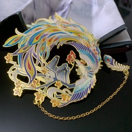 Chinese Mythological Animal Metal Bookmarks with Chain Vintage Pendant  Perfect Gift for Book Lovers