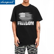 Charlie Kirk Freedom Men's And Women's T-Shirt Cotton Vintage Style Short Sleeves Round Neck Authent
