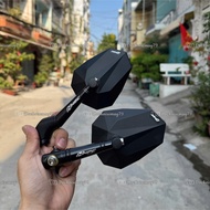 Mirror, glass H2C V5 plastic glass with metal body and rotating screws H2C mirror h2c side mirror