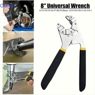 OONE Adjustable Wrench, Multi-Function Universal Grip Pliers, Outer Hexagonal Open Type Adjustable 8