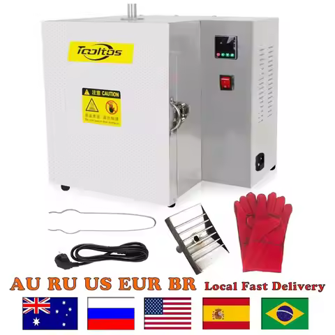 Industrial 900°C Burnout Furnace - 4-Zone PID Wax/Plaster Mold Oven, Auto Shutoff for Jewelry Castin