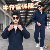 ✨Ready Stock✨ Pakaian kerja kimpalan Safety Work Jacket Denim coveralls with hooded dustproof suitsM