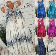 long skirt korean style skirt kembang Ebay Wish Amazon Summer Digital Print Dress for Women - In Sto