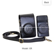 LARRY Pu Leather Camera Case Bag Pouch For Ricoh GR3 GRiii GR Mark iii With Shoulder Strap