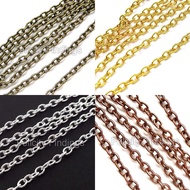 Necklace Chain Oval link 2mm 3mm DIY jewellery making silver gold bronze