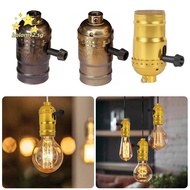 BOLONI12 Turn Knob Socket, Retro Dimmable Lamp Socket, Decorative 3-Way Vintage E26 Base Socket Home